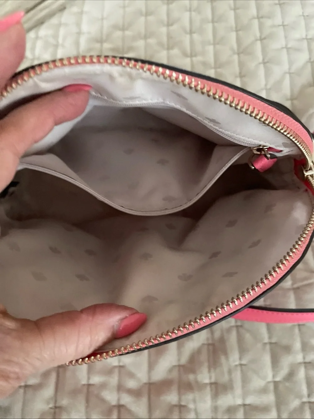 kate spade Pink Saffiano Scallop Crossbody Bag